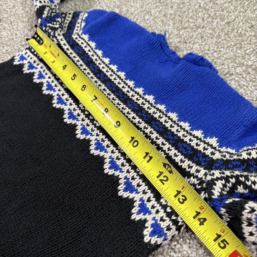 Polo Ralph Lauren Kids Fair Isle Black Sweater Size 5 100% Cotton Vintage - Picture 5 of 6